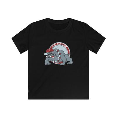 T-shirt regular zwart - kids - Bulldog Vintage - logo voor groot
