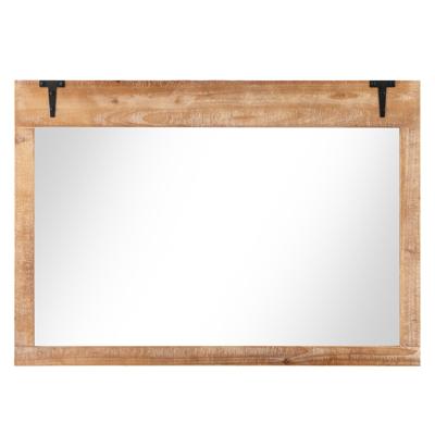 Boerderij-Wandspiegel Rustieke Hangspiegel met Houten Lijst Rechthoekige Decoratieve Spiegel om op te Hangen Wanddecoratie