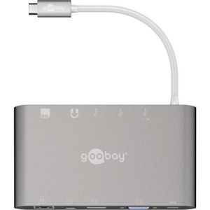 USB-C Aluminium Multiport Adapter Kaartlezer