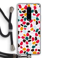 Colored Giraffe: OnePlus 8 Transparant Hoesje met koord