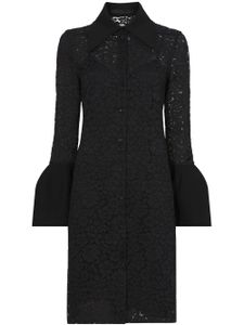 Proenza Schouler robe-chemise à fleurs en dentelle - Noir