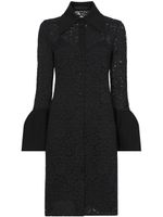 Proenza Schouler robe-chemise à fleurs en dentelle - Noir