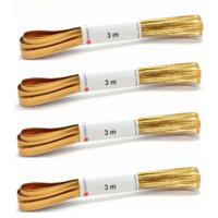 Gouden zijden cadeaulint - 6x stuks - hobbylint - 0,5 x 300 cm - cadeau verpakken / inpakken - sierl