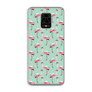 Flamingoprint groen: Xiaomi Redmi Note 9 Pro Transparant Hoesje