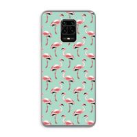 Flamingoprint groen: Xiaomi Redmi Note 9 Pro Transparant Hoesje