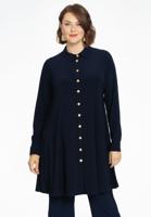 Yoek Blouse wijd A-lijn | Blauw | Maat 54/56