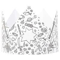 Knutsel kroontjes/kronen maken - 5x stuks - om in te kleuren - voor kinderen - Karton - Verjaardag Knutsel kroontjes/kronen maken - 5x stuks - om in te kleuren - voor kinderen - Karton - Verjaardag