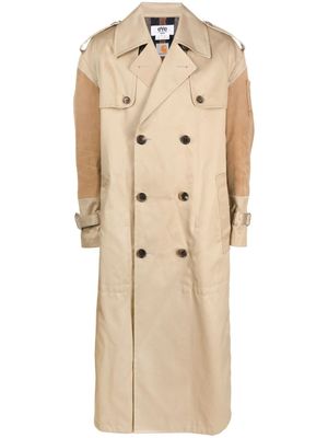 Junya Watanabe MAN x Carhart trench à empiècements contrastants - Tons neutres