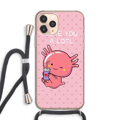 Love You A Lotl: iPhone 11 Pro Transparant Hoesje met koord