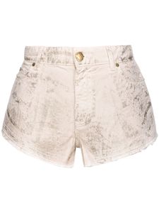 PINKO short en jean à imprimé graphique - Tons neutres