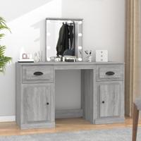 Kaptafel met LED-verlichting 130x50x132,5 cm grijs sonoma eiken