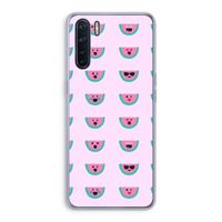 Smiley watermeloenprint: Oppo A91 Transparant Hoesje