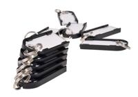 Sleutellabel pavo magnetisch 10st zwart