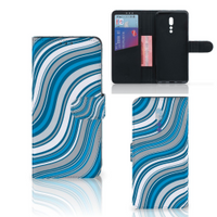 OPPO Reno Z Telefoon Hoesje Waves Blue - thumbnail