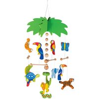 Houten mobiel palmboom Houten mobiel palmboom