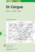 Wandelkaart - Topografische kaart 260 St-Cerque | Swisstopo - thumbnail