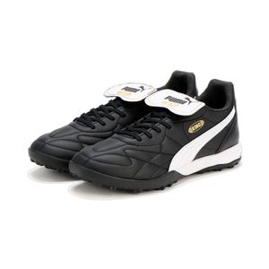 PUMA King Top Turf Voetbalschoenen (TF) Zwart Wit Goud