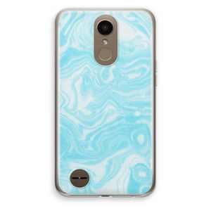 Waterverf blauw: LG K10 (2017) Transparant Hoesje