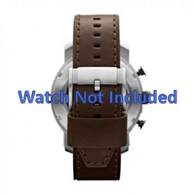Horlogeband Fossil JR1390 Leder Bruin 24mm