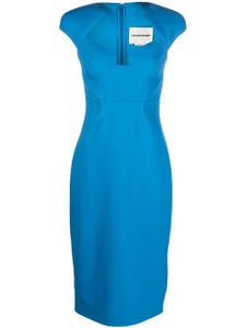 Roland Mouret robe à taille cintrée - Bleu