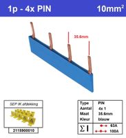 SEP Verdeelkam 1f pin 4 mod 36mm blauw P01104B00