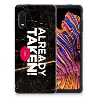 Samsung Xcover Pro | Siliconen hoesje | met naam Already Taken Black