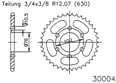 ESJOT Chain wheel 630 41z steel black