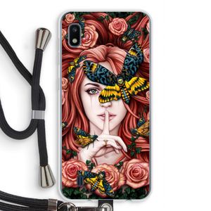 Lady Moth: Samsung Galaxy A10 Transparant Hoesje met koord