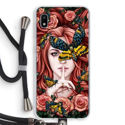 Lady Moth: Samsung Galaxy A10 Transparant Hoesje met koord