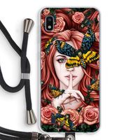 Lady Moth: Samsung Galaxy A10 Transparant Hoesje met koord