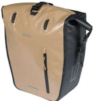 Enkele fietstas Basil Rivo L tarpaulin MIK 25-31L 14 x 28 x 43 cm - zand/zwart