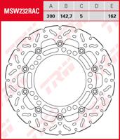 TRW Remschijf "msw232rac" van rotor msw232rac floating
