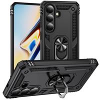 Casety Samsung Galaxy S26 hoesje - Armor backcover met ringhouder - Zwart