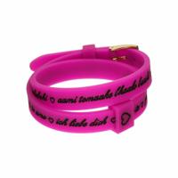 il mezzometro I LOVE YOU GOLD - BRACCIALE IN SILICONE/SILICONE BRACELET Dames armband