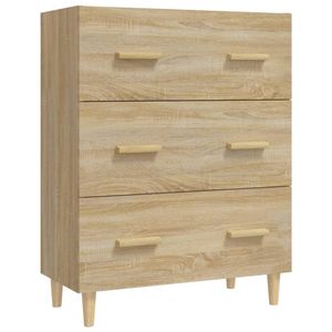 The Living Store Dressoir - Buffetkast - 70x34x90cm - Sonoma Eiken