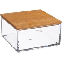 5Five Sieraden/make-up houder/box - 9,5 x 5 cm - kunststof/bamboe