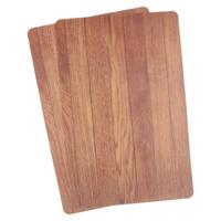 Cosy & Trendy Tafel Placemats - 2x - houten planken print - pvc - 44 x 28 cm - Onderleggers