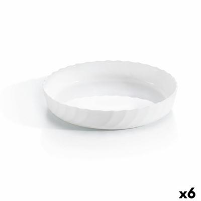 Serveerschaal Luminarc Trianon Ovalen Wit Glas (Ø 26 cm) (6 Stuks)
