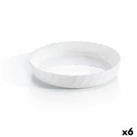 Serveerschaal Luminarc Trianon Ovalen Wit Glas (Ø 26 cm) (6 Stuks)