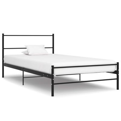 Bedframe metaal zwart 100x200 cm