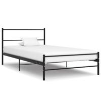 Bedframe metaal zwart 100x200 cm - thumbnail