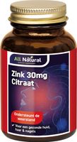 All Natural Zink Citraat 30mg Tabletten - thumbnail