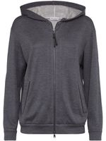 Brunello Cucinelli sweat zippé à capuche - Gris