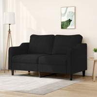 Tweezitsbank 140 cm stof zwart