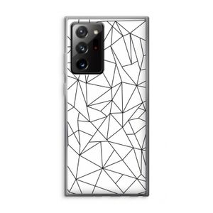 Geometrische lijnen zwart: Samsung Galaxy Note 20 Ultra / Note 20 Ultra 5G Transparant Hoesje