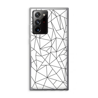 Geometrische lijnen zwart: Samsung Galaxy Note 20 Ultra / Note 20 Ultra 5G Transparant Hoesje