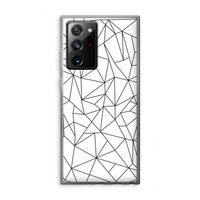 Geometrische lijnen zwart: Samsung Galaxy Note 20 Ultra / Note 20 Ultra 5G Transparant Hoesje