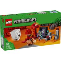 LEGO minecraft 21255 hinderlaag bij het nether-portaal