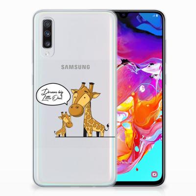 Samsung Galaxy A70 Telefoonhoesje met Naam Giraffe Samsung Galaxy A70 Telefoonhoesje met Naam Giraffe