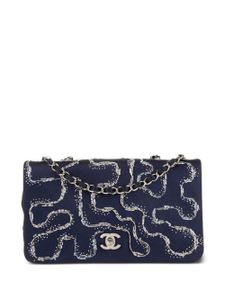 CHANEL Pre-Owned sac porté épaule Classic Flap médium (2015) - Bleu